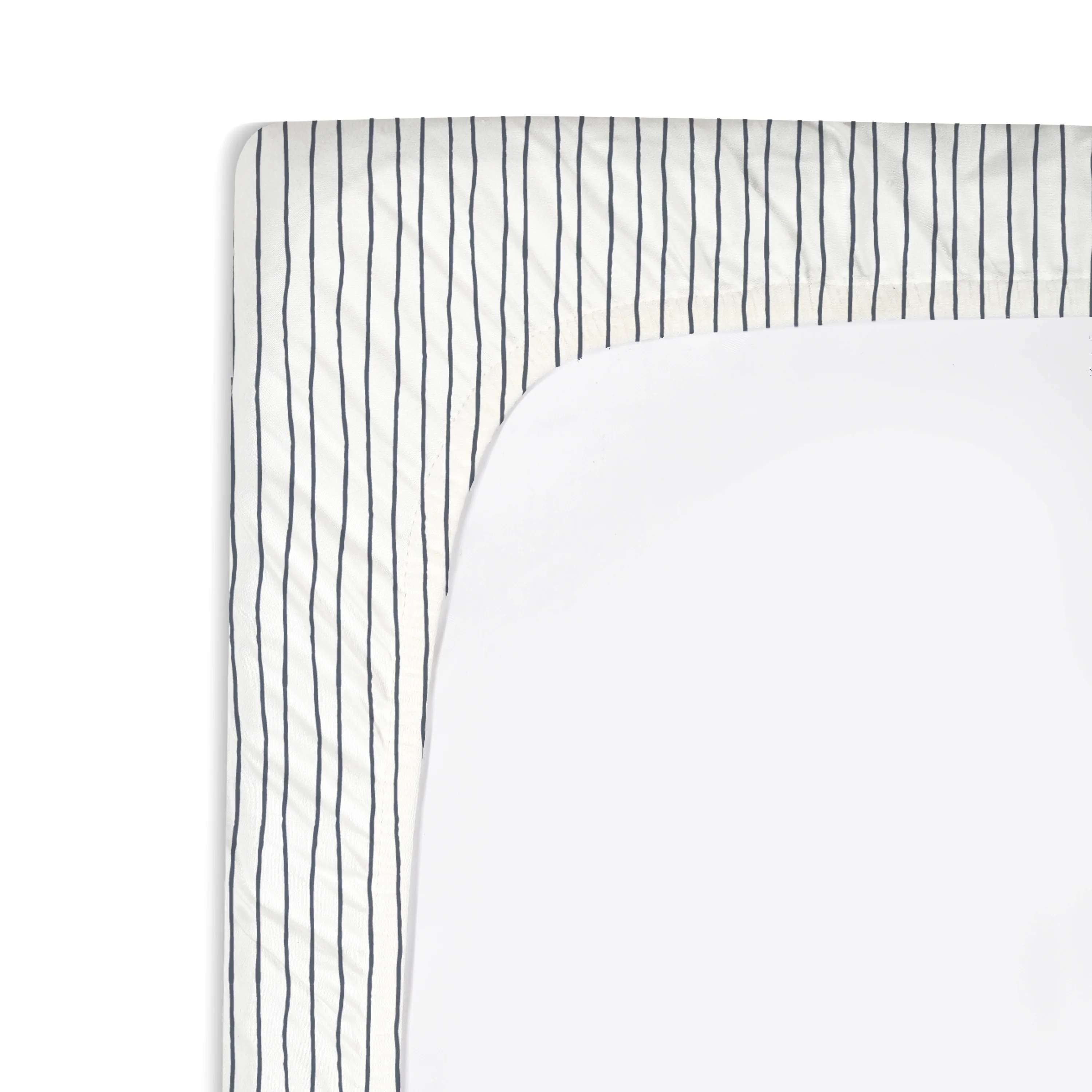 Organic Cotton Changing Pad Cover - Cobi Blue Stripes - Image 4