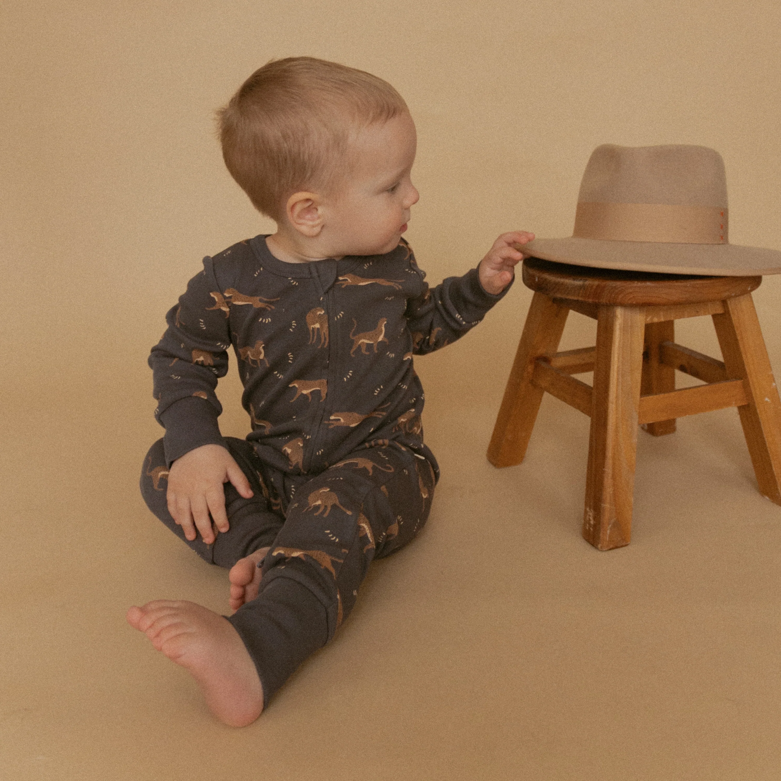 Organic 2-Way Zip Romper - Leopard - Image 3