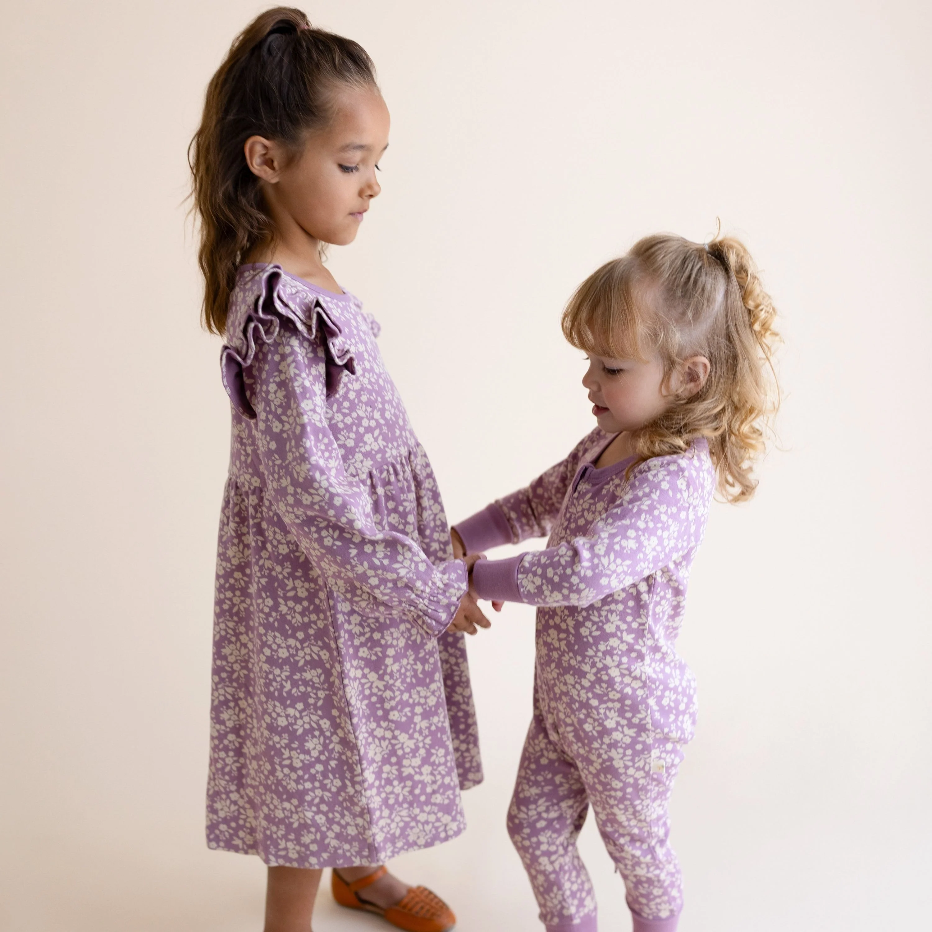 Organic 2-Way Zip Romper - Thistle - Image 3