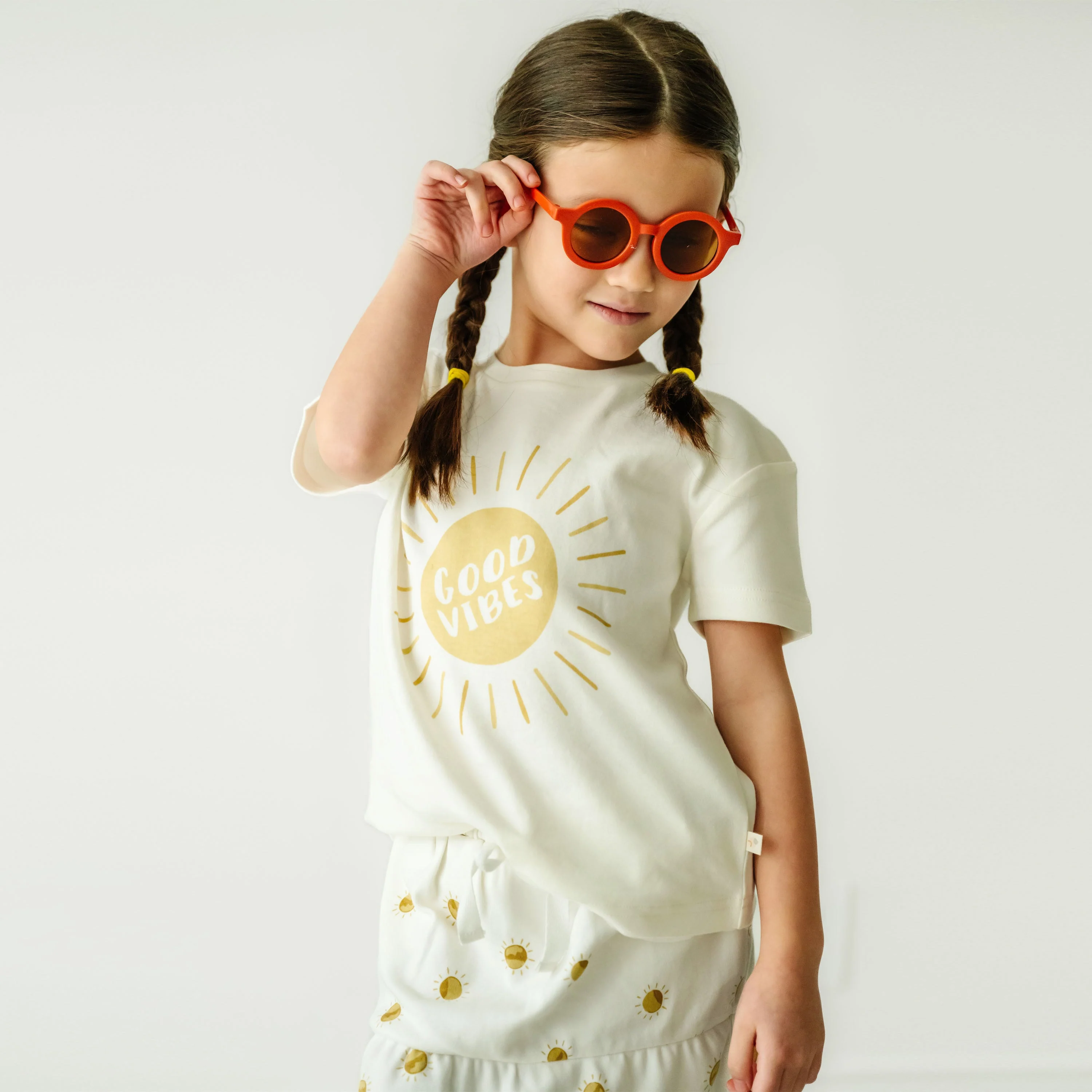 Organic Girls Tee and Skort Set - Sunshine - Image 3