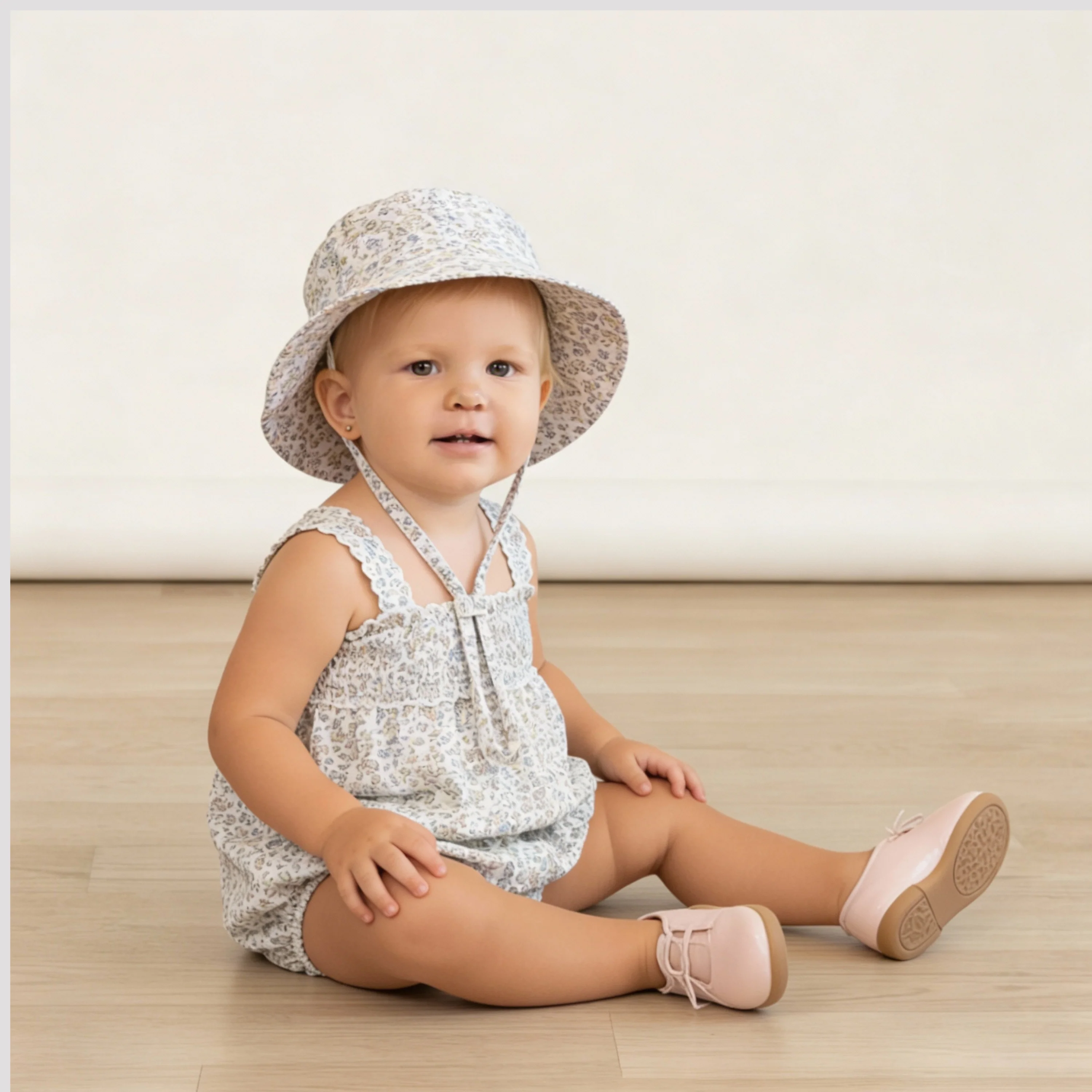 Organic Bucket Sun Hat - Tulle Floral - Image 3