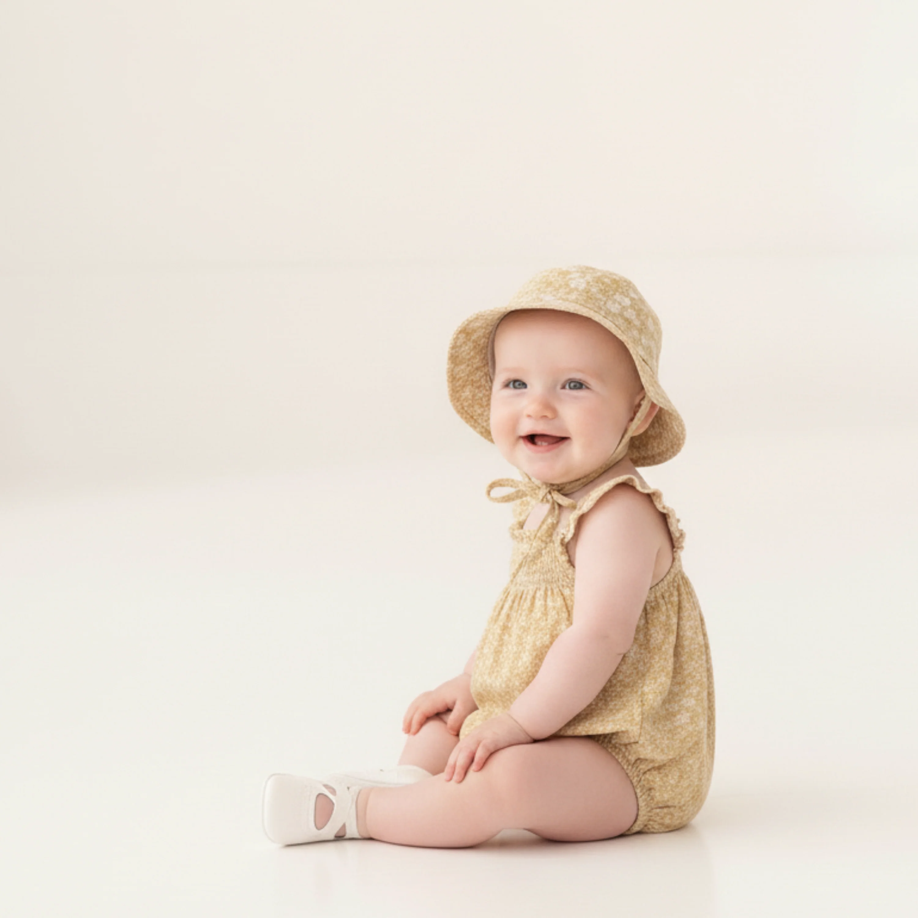 Organic Bucket Sun Hat - Yellow Blossom - Image 3