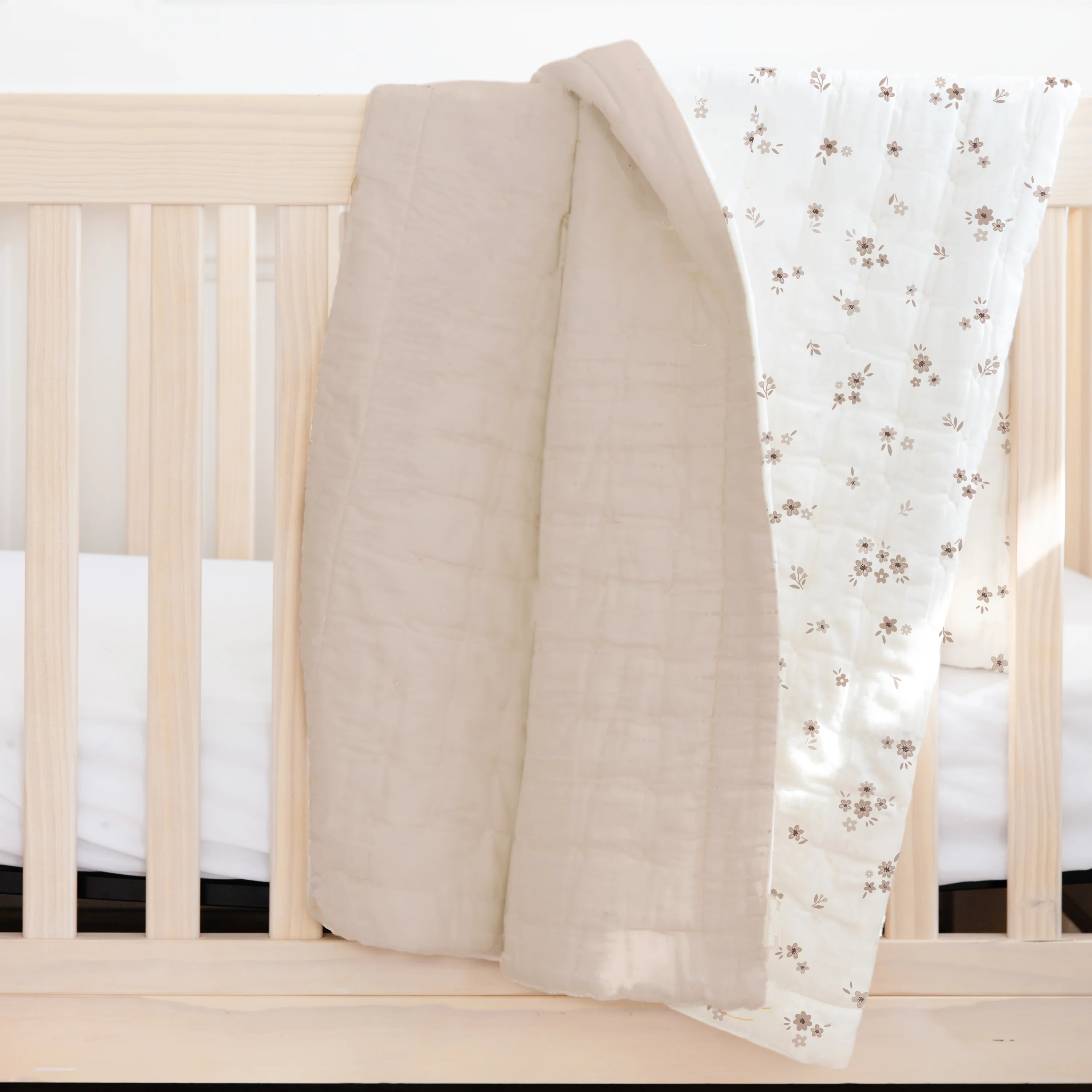 Organic Kids Quilt - Bloom & Pecan - Image 3