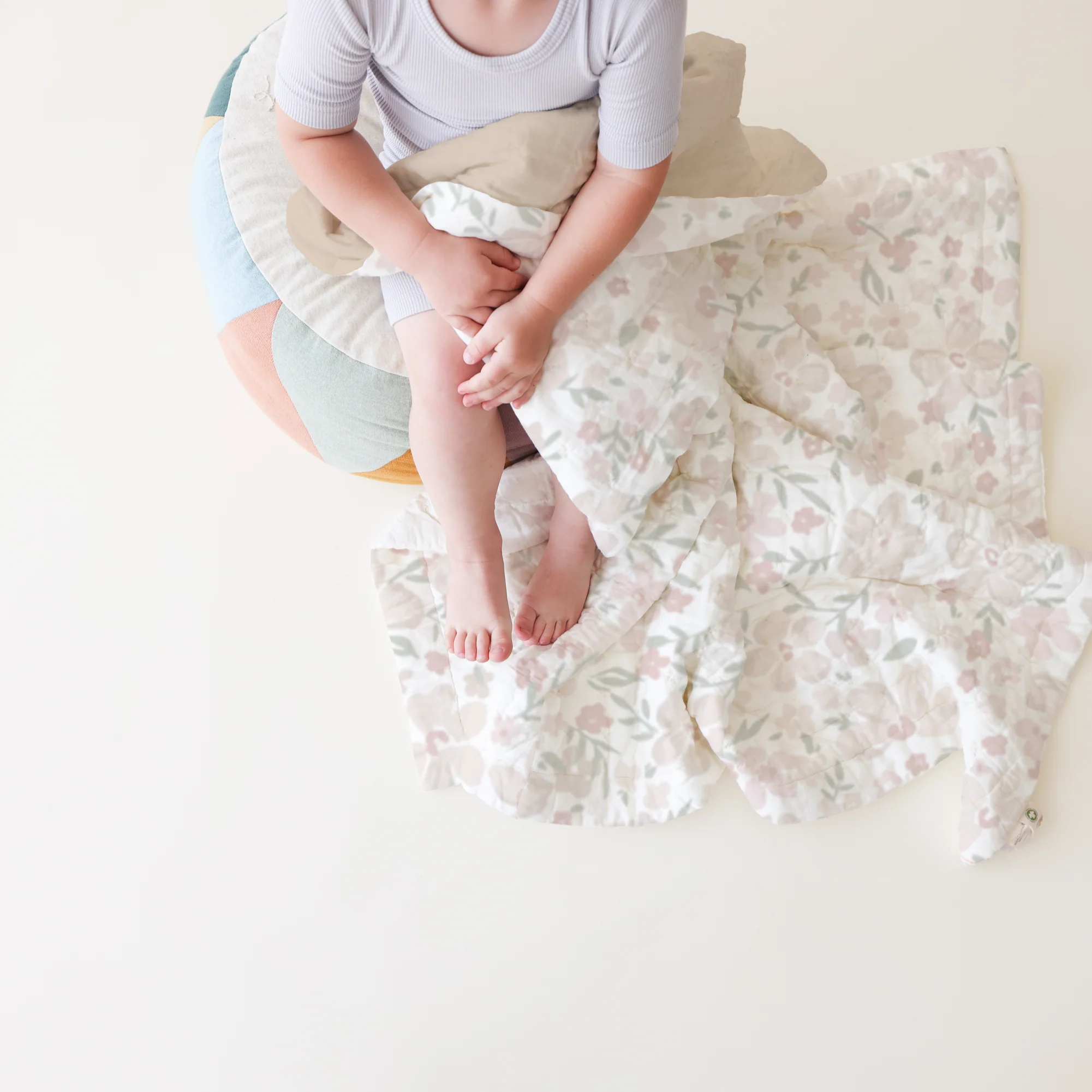 Organic Kids Quilt - Blossom & Taupe - Image 4