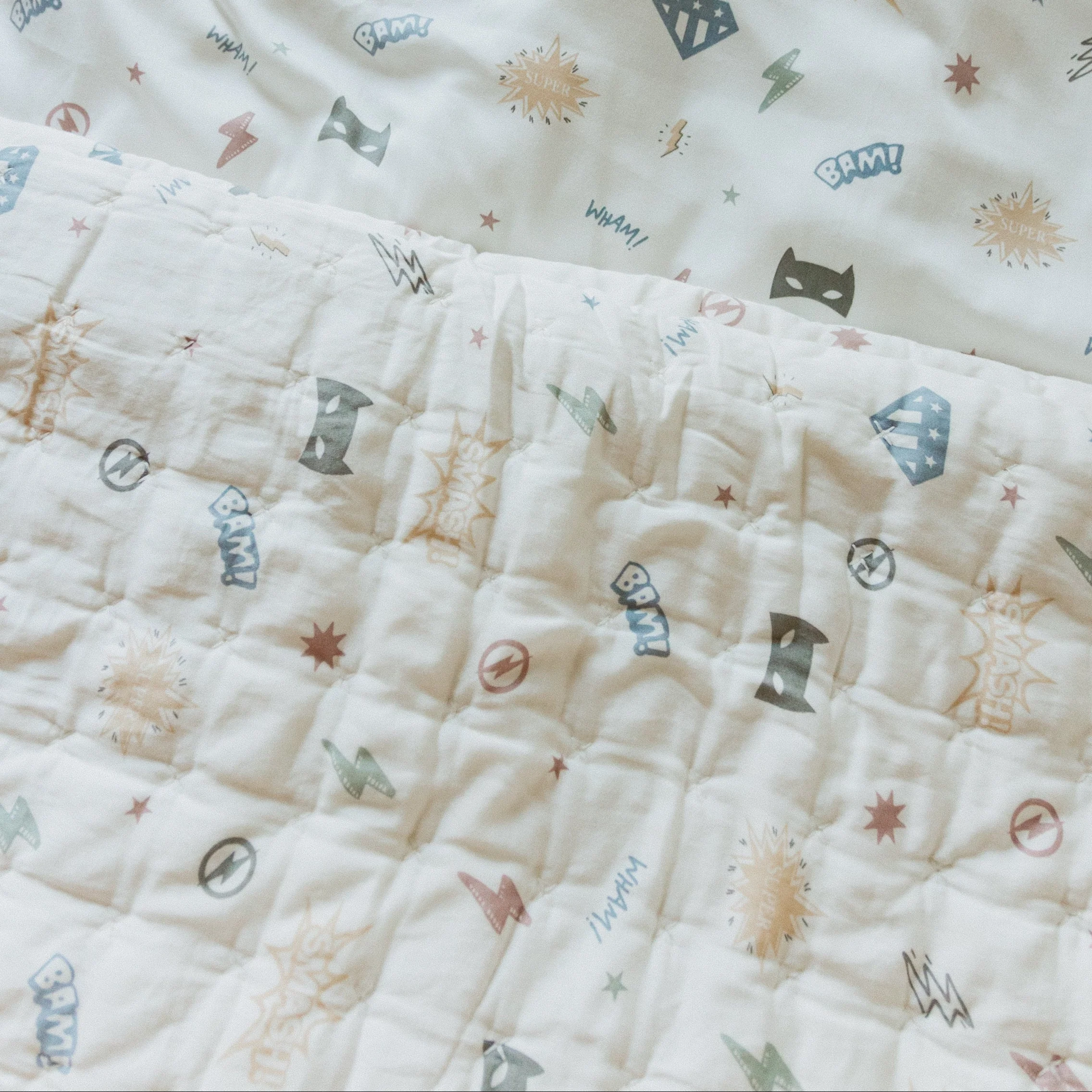 Organic Kids Quilt - Mighty Heros - Image 4