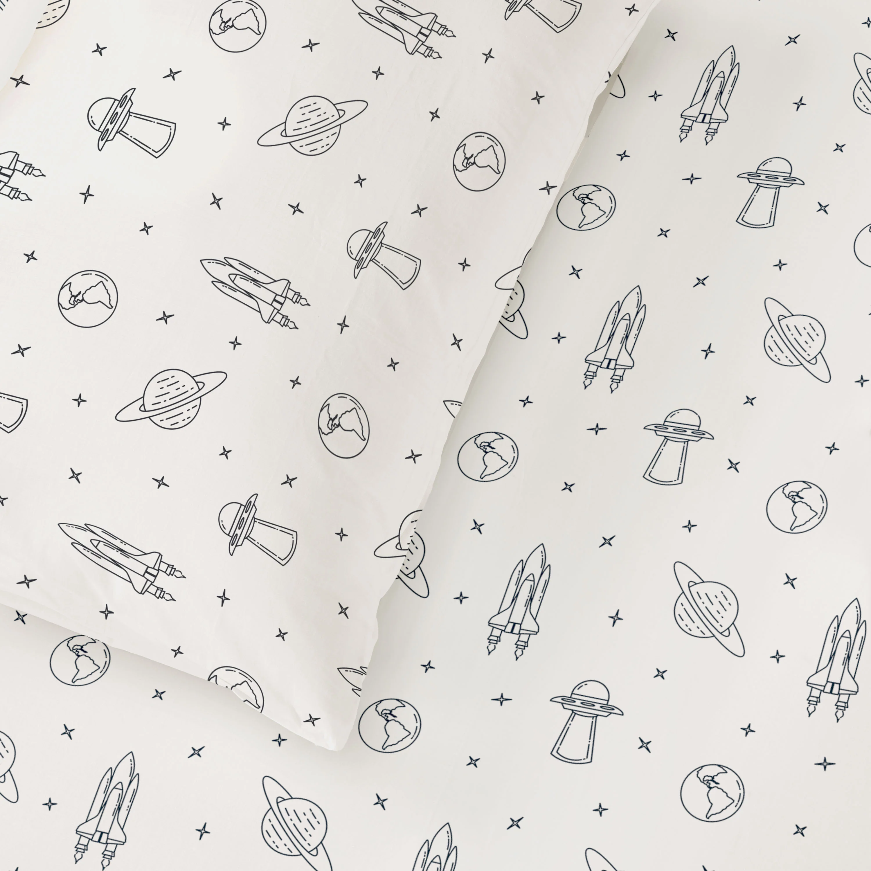 Organic Kids Fitted Sheet - Astro - Image 4