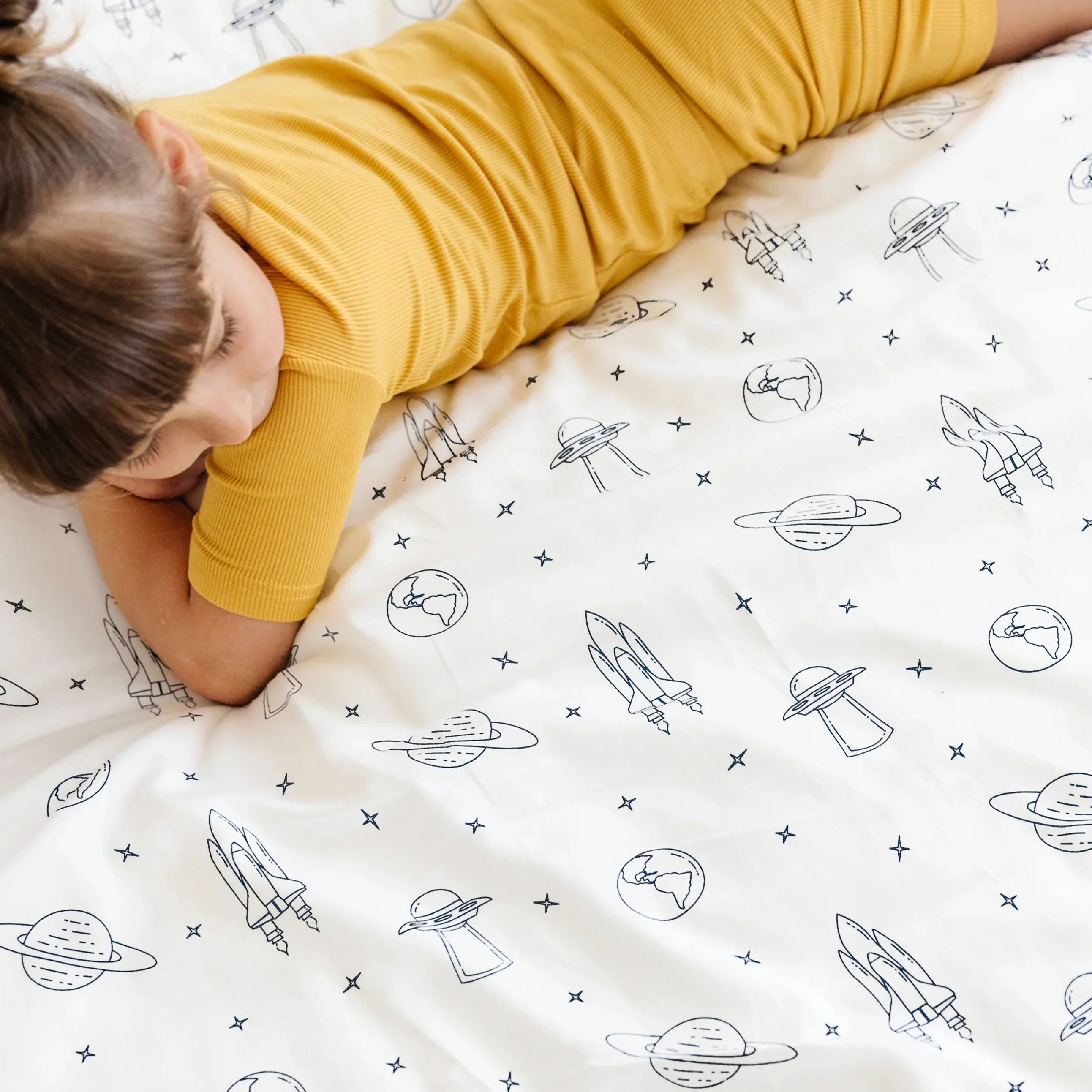 Organic Kids Fitted Sheet - Astro - Image 5
