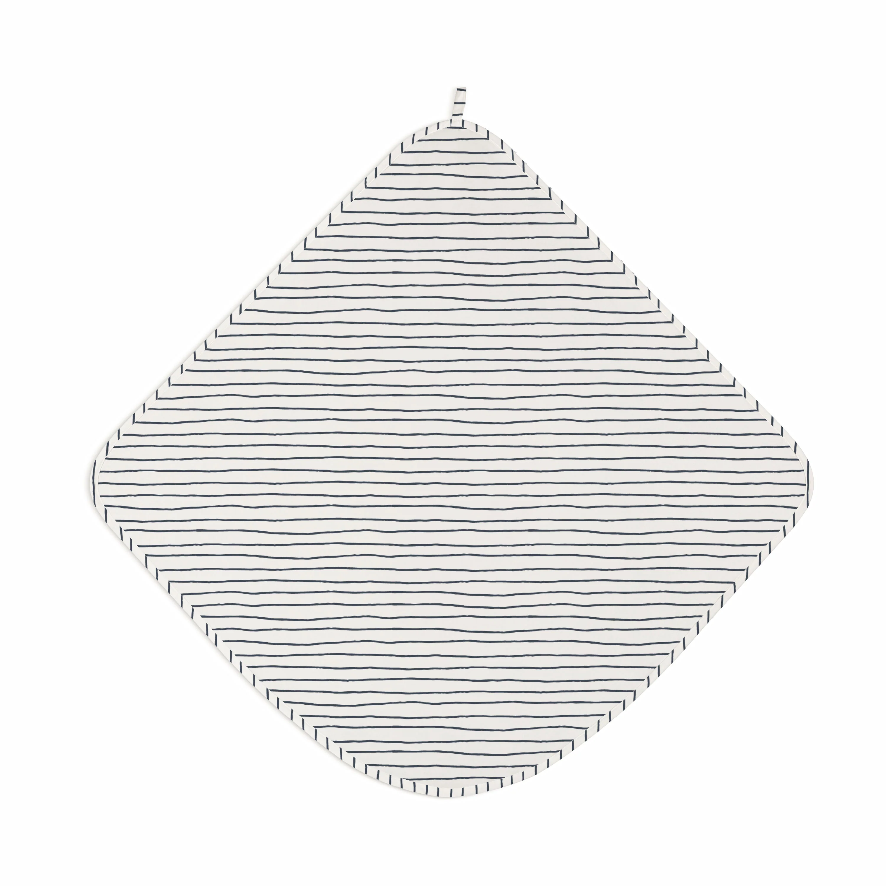 Organic Baby Towel - Navy Stripes - Image 4