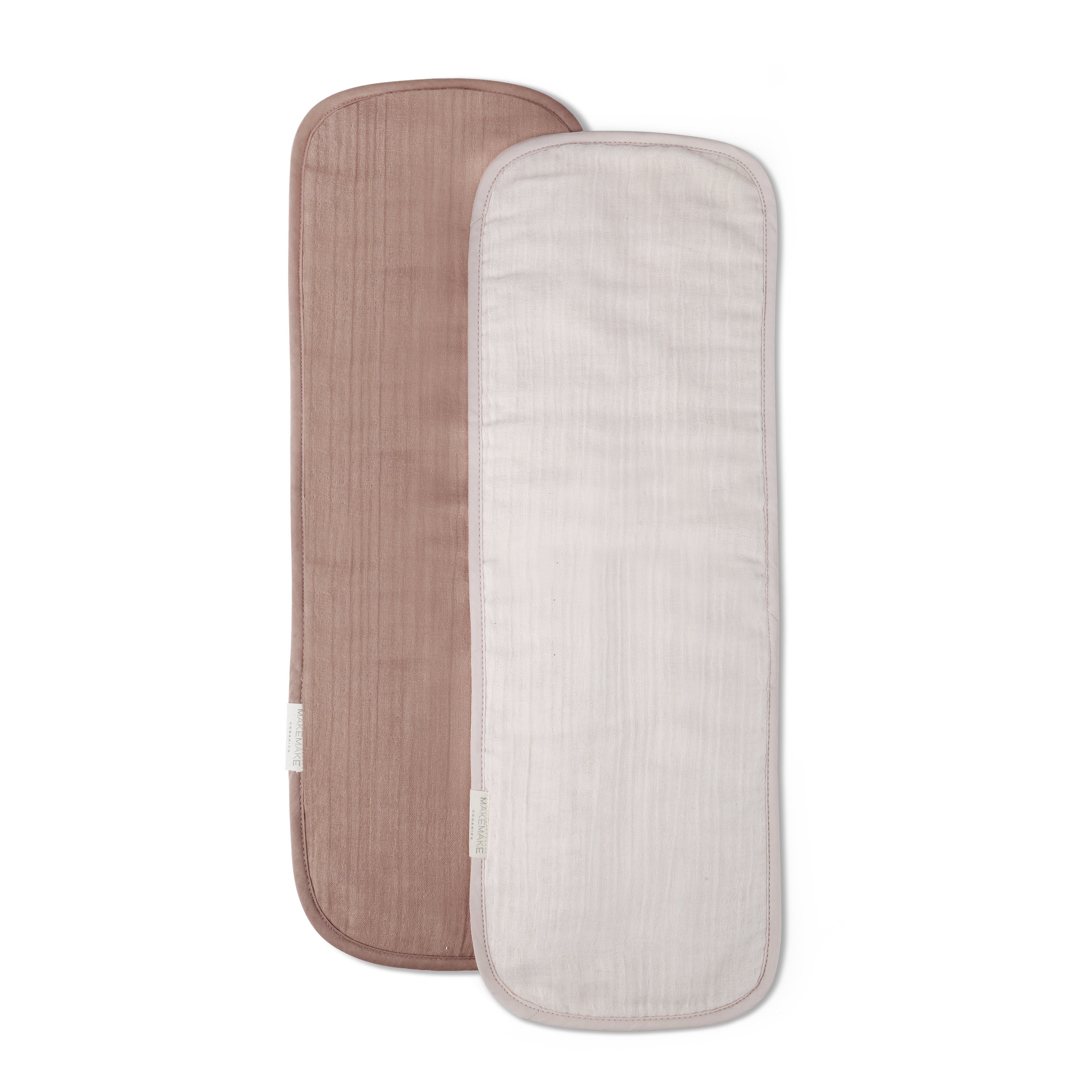 Organic Burp Cloth Muslin - Blush Oat & Pecan - Image 4