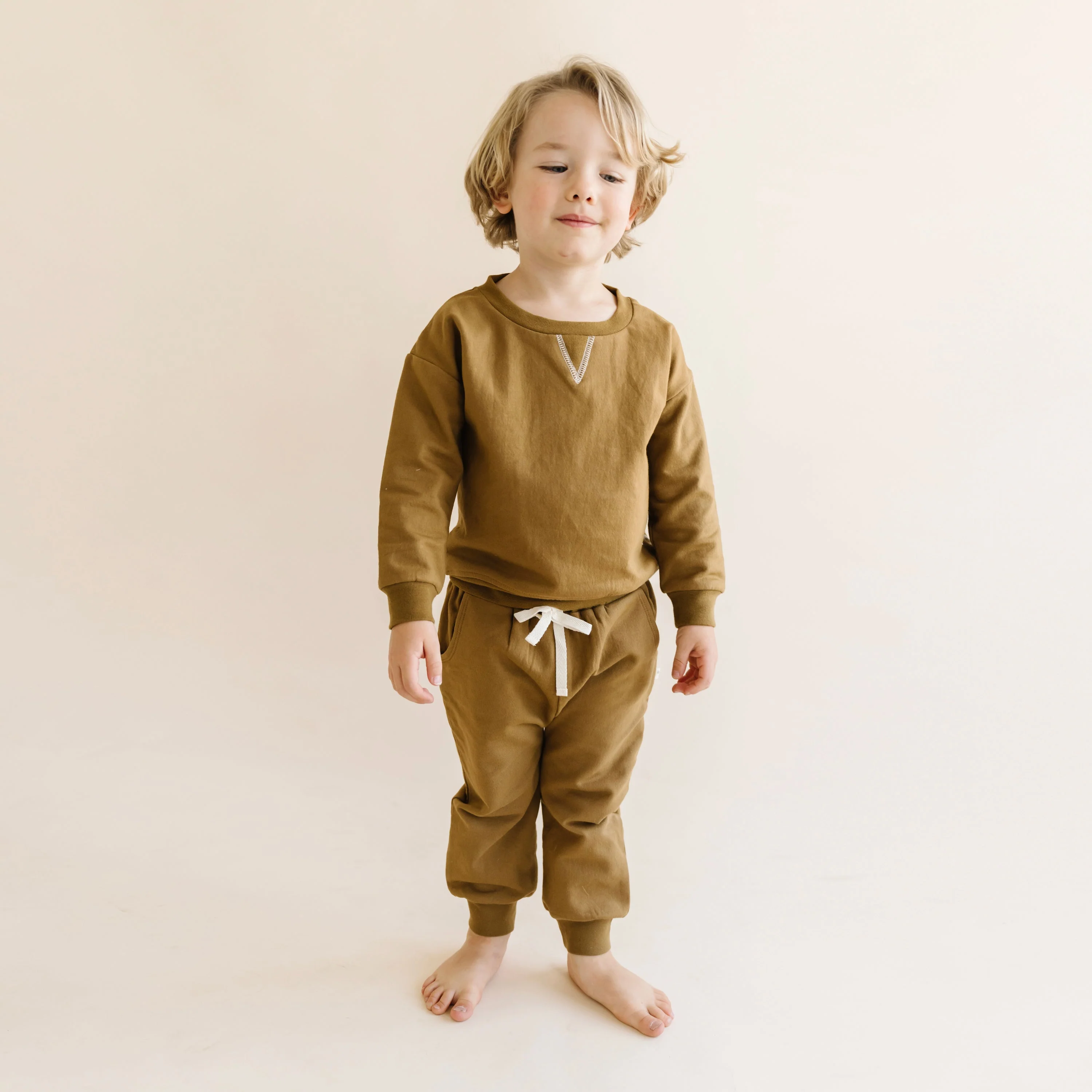 Organic Kids Sweatshirt - Walnut Solid - Image 3