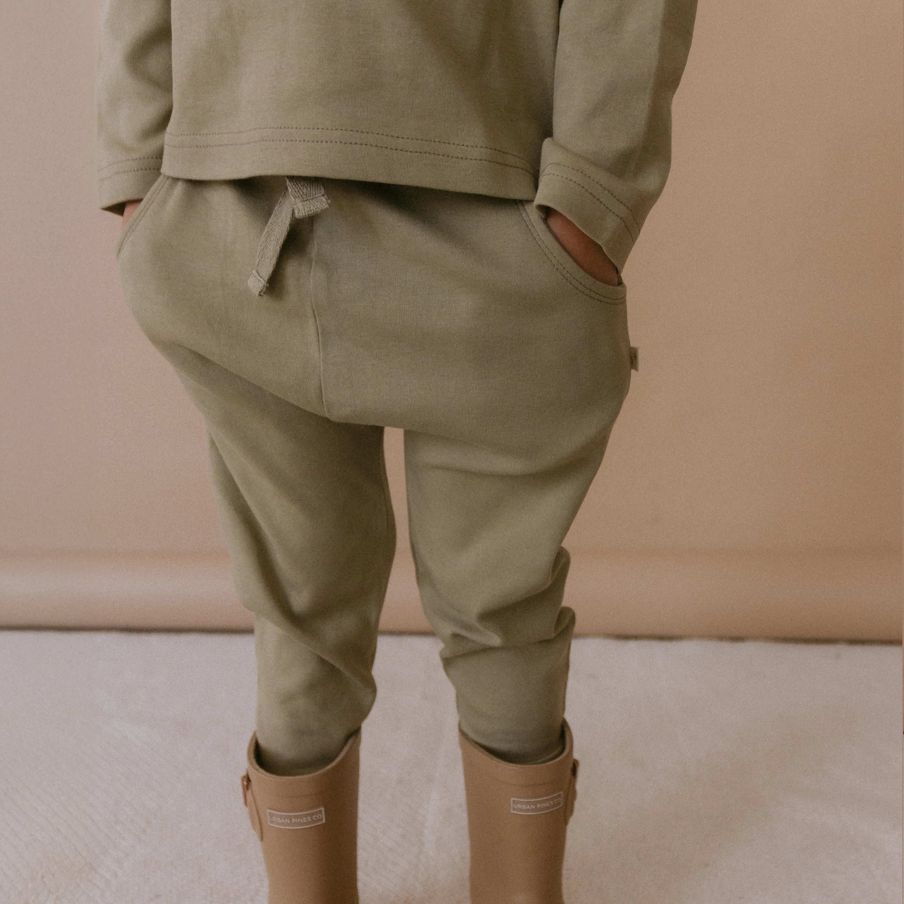 Organic Harem Pants - Olive - Image 3