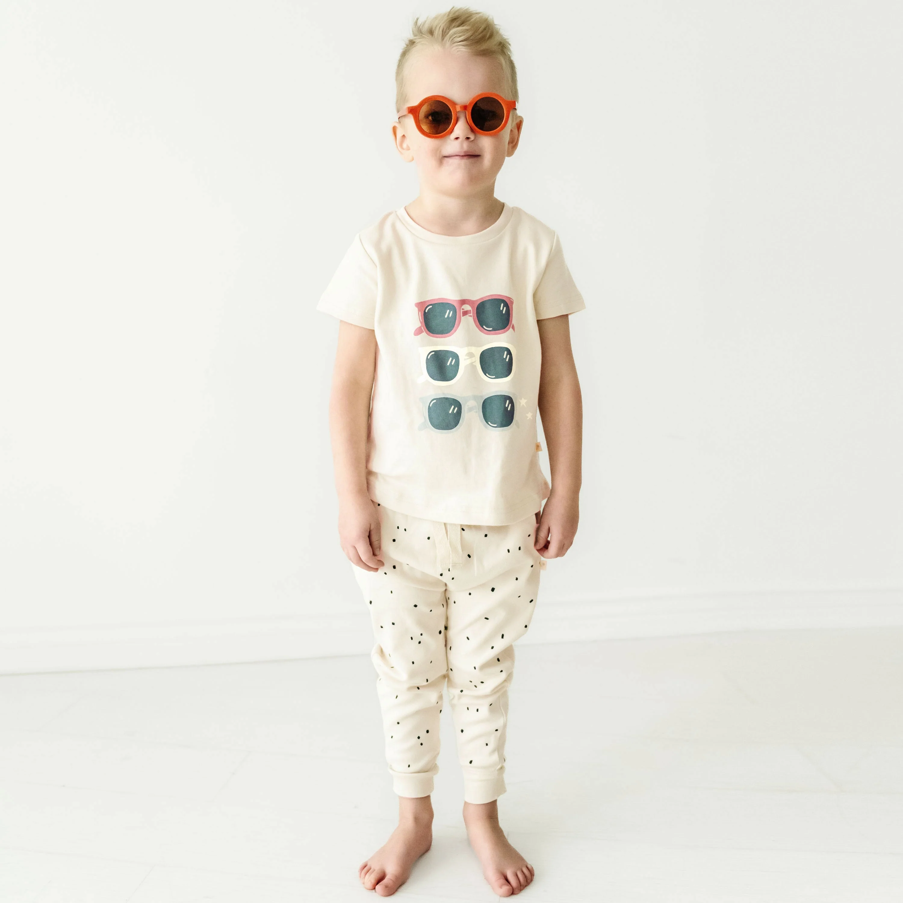 Organic Baby Toddler Harem Pants - Pixie Dots - Image 3
