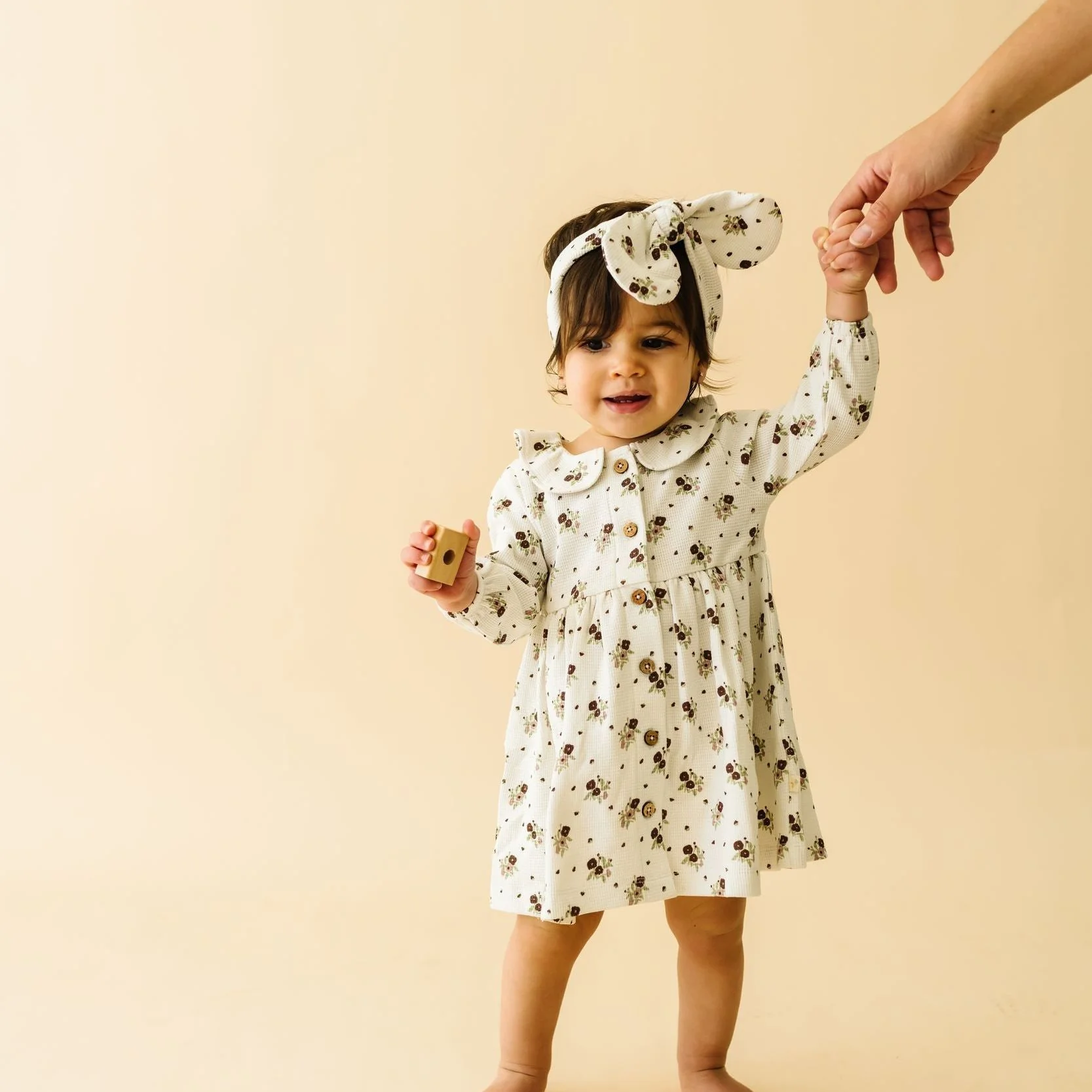 Organic Headwrap - Plum Ditsy - Image 3