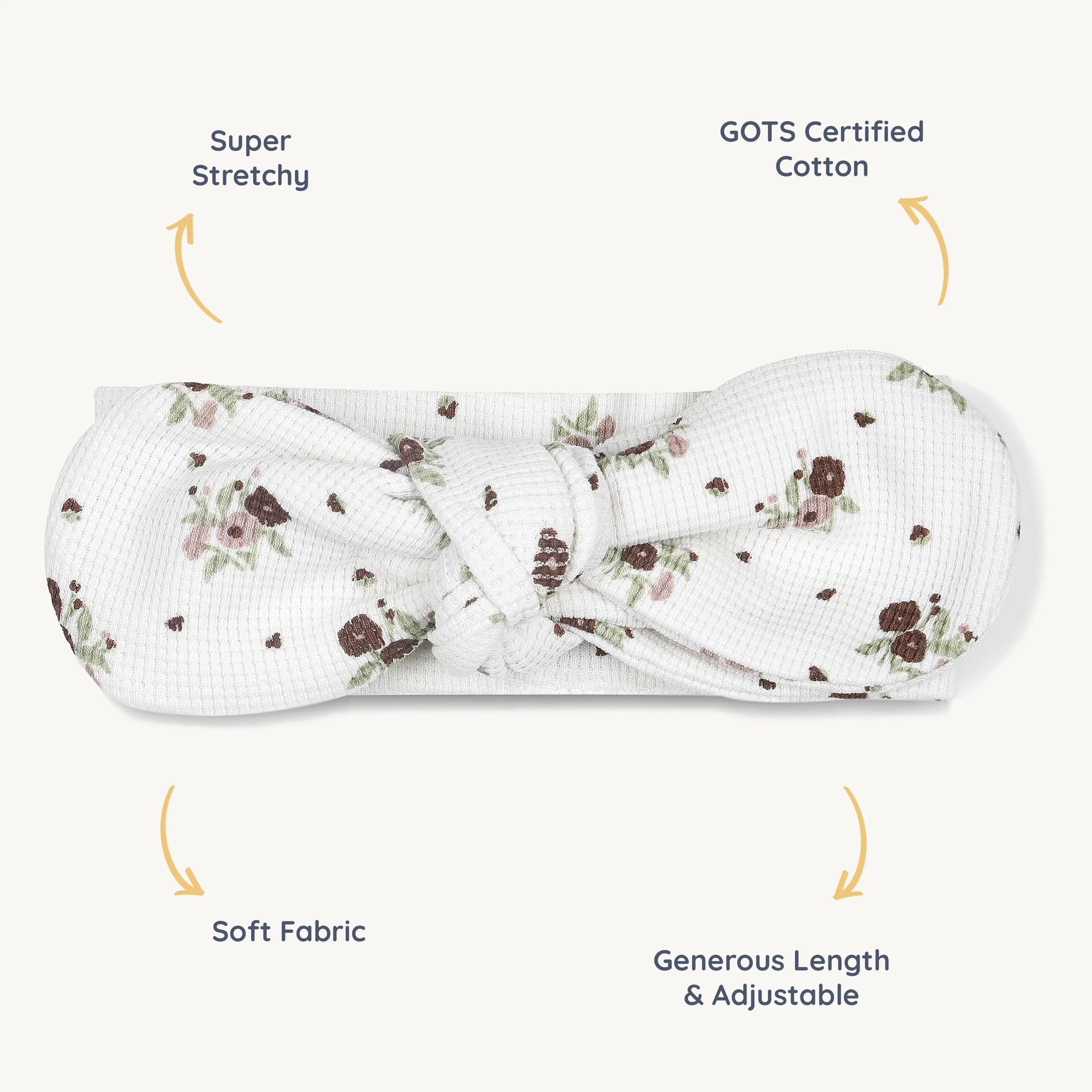 Organic Headwrap - Plum Ditsy - Image 5