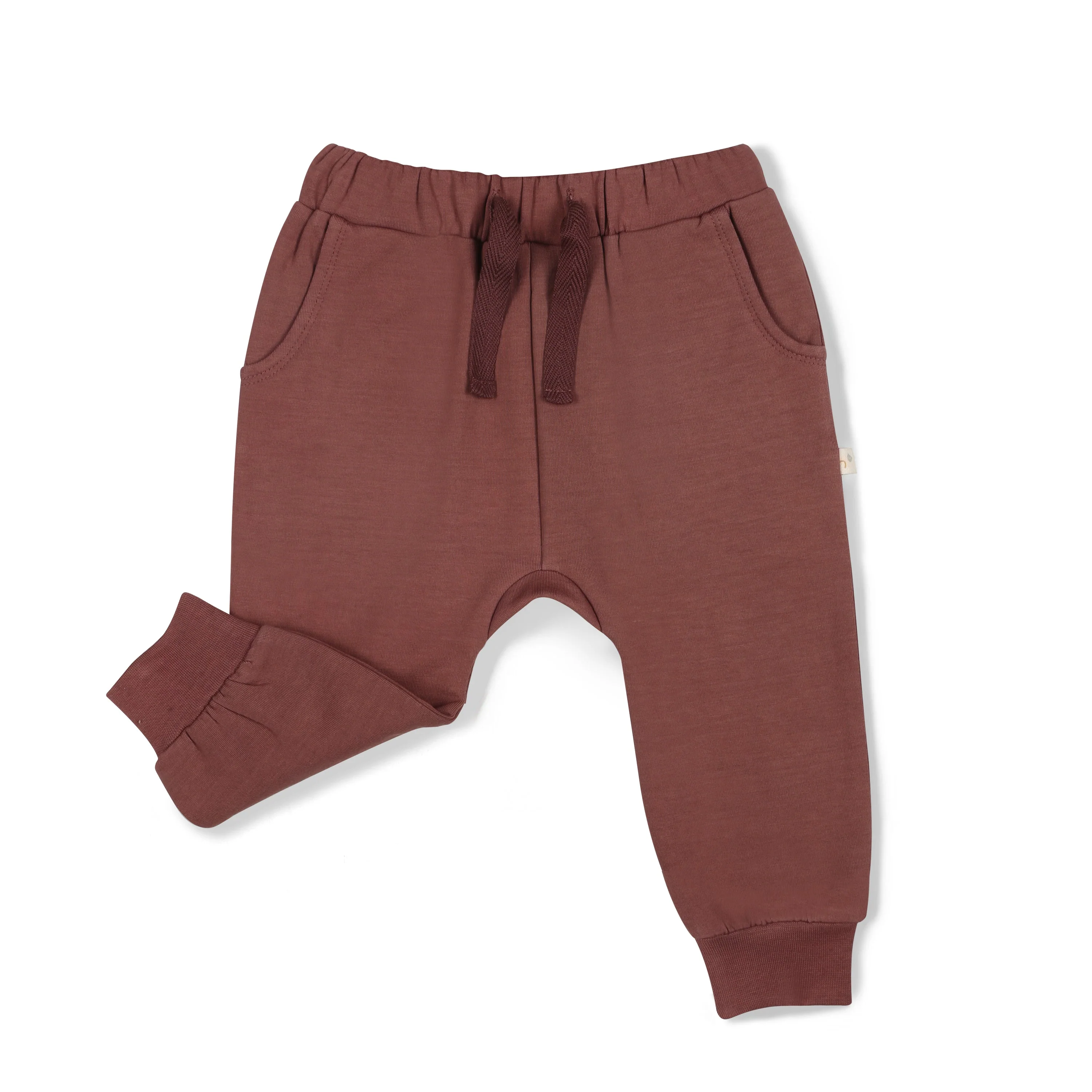 Organic Fleece Jogger Pants - Plum - Image 3