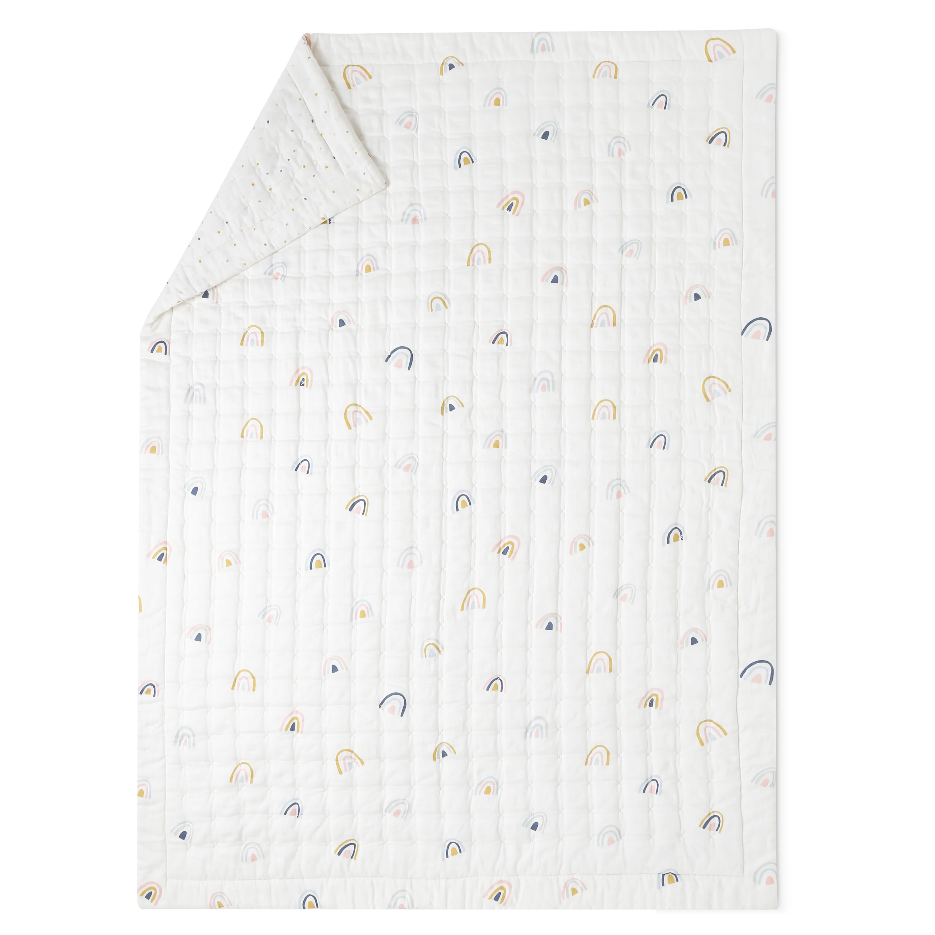 Organic Kids Quilt - Dotty & Rainbow - Image 4