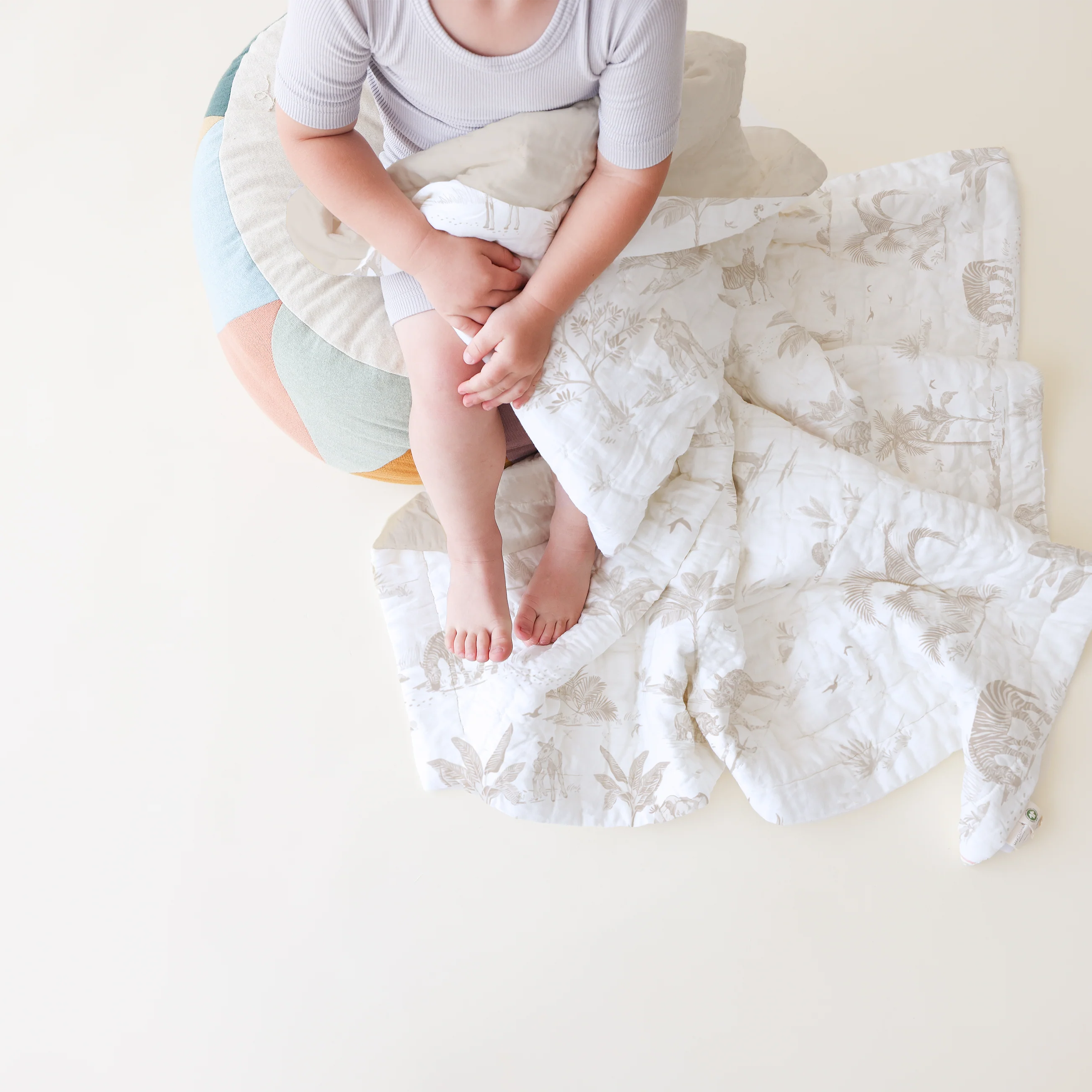 Organic Kids Quilt - Safari & Oat - Image 3
