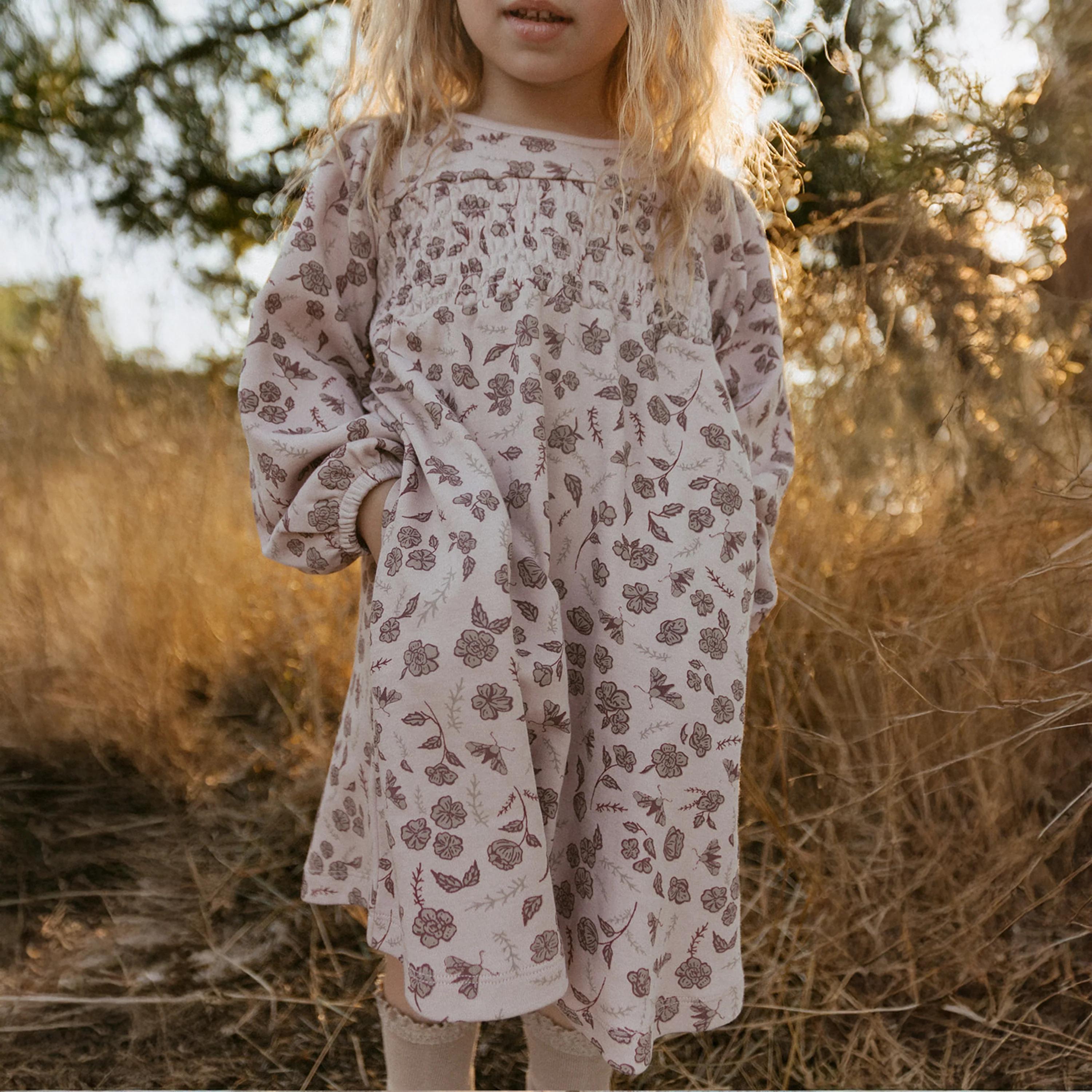 Organic Smocked Sundress - Mystic Floral - Image 3