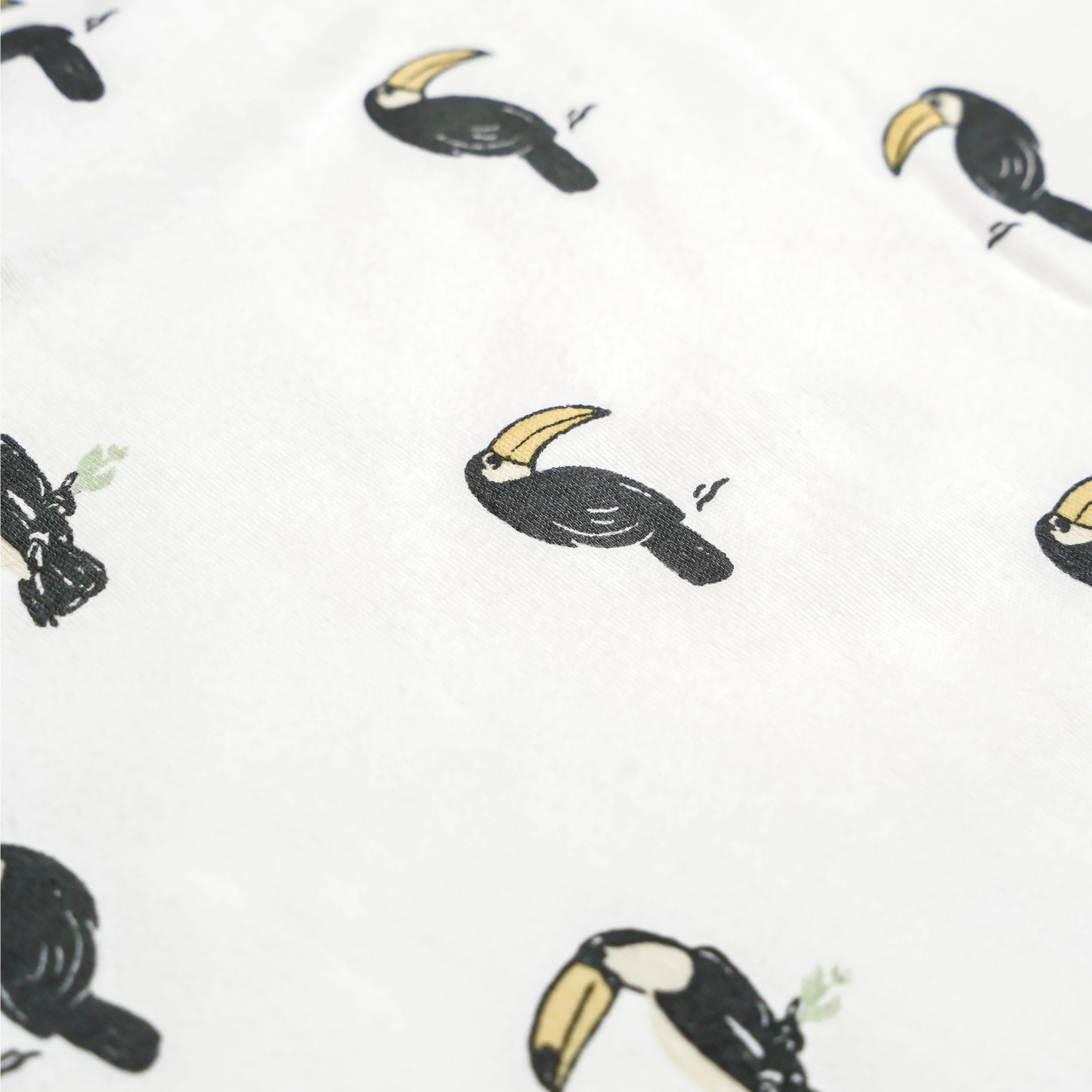 Organic Swaddle Blanket & Hat Set - Toucan - Image 4