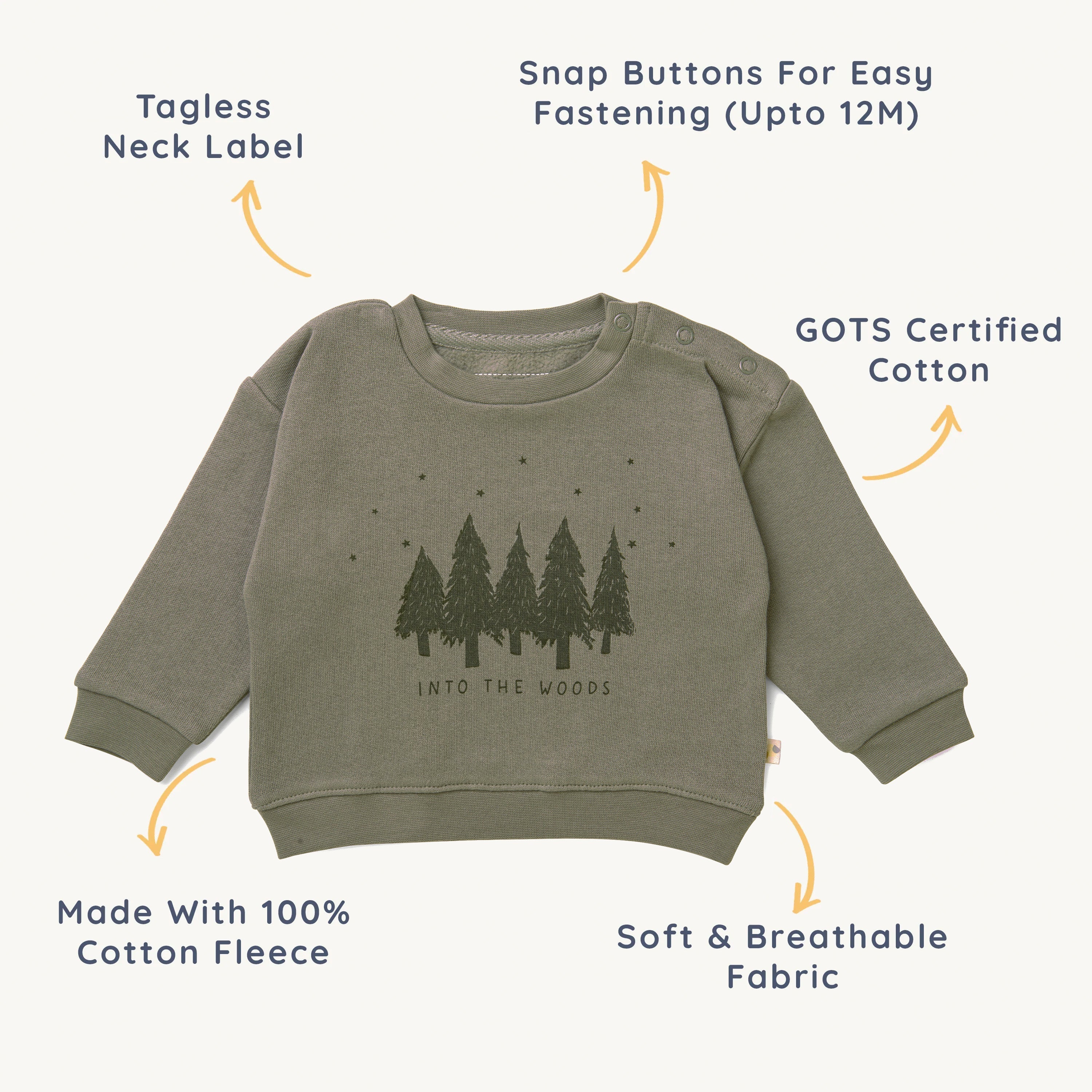 Organic Kids Sweatshirt - Woods - Image 5