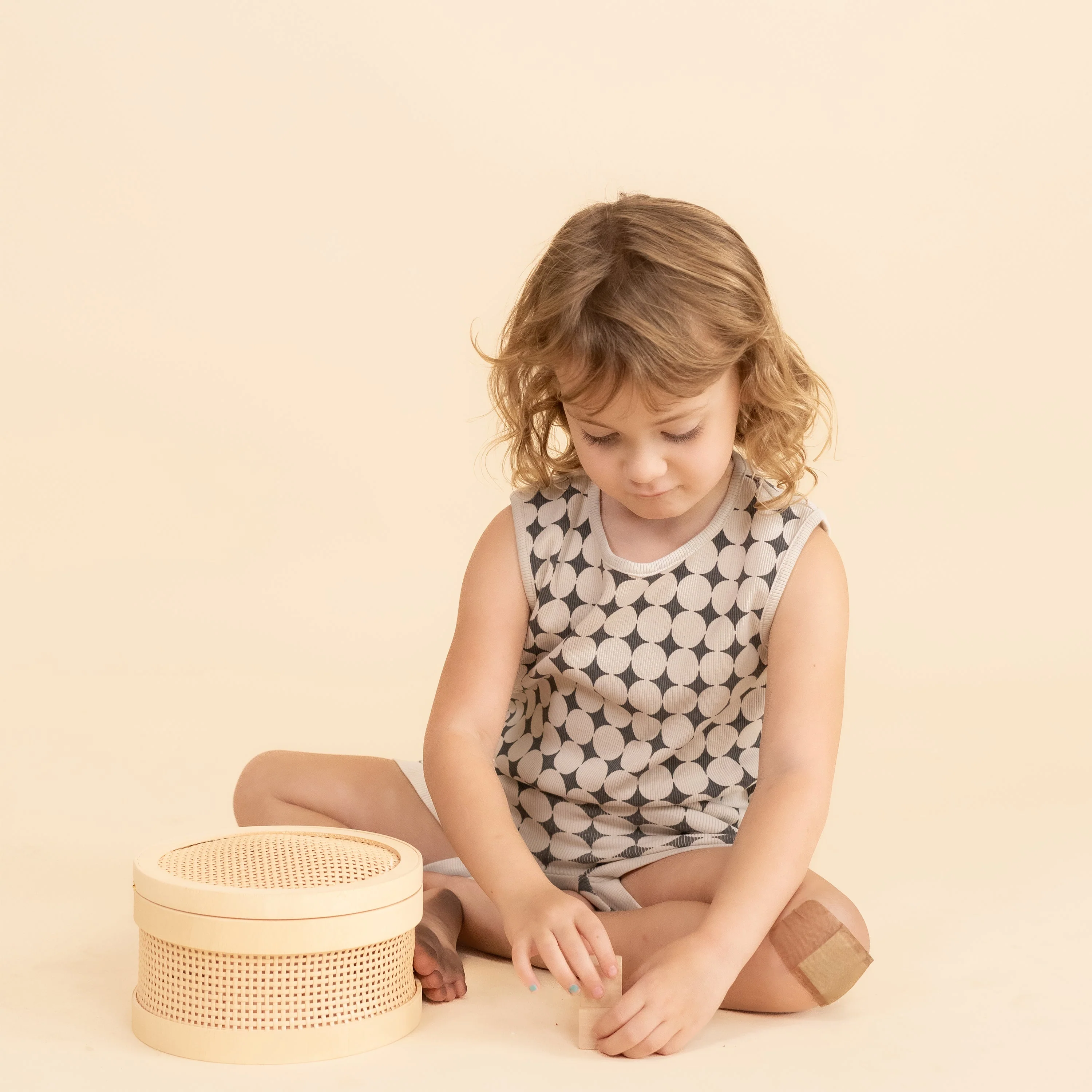 Organic Tank & Tee Shorts Set - Mod Dots - Image 3