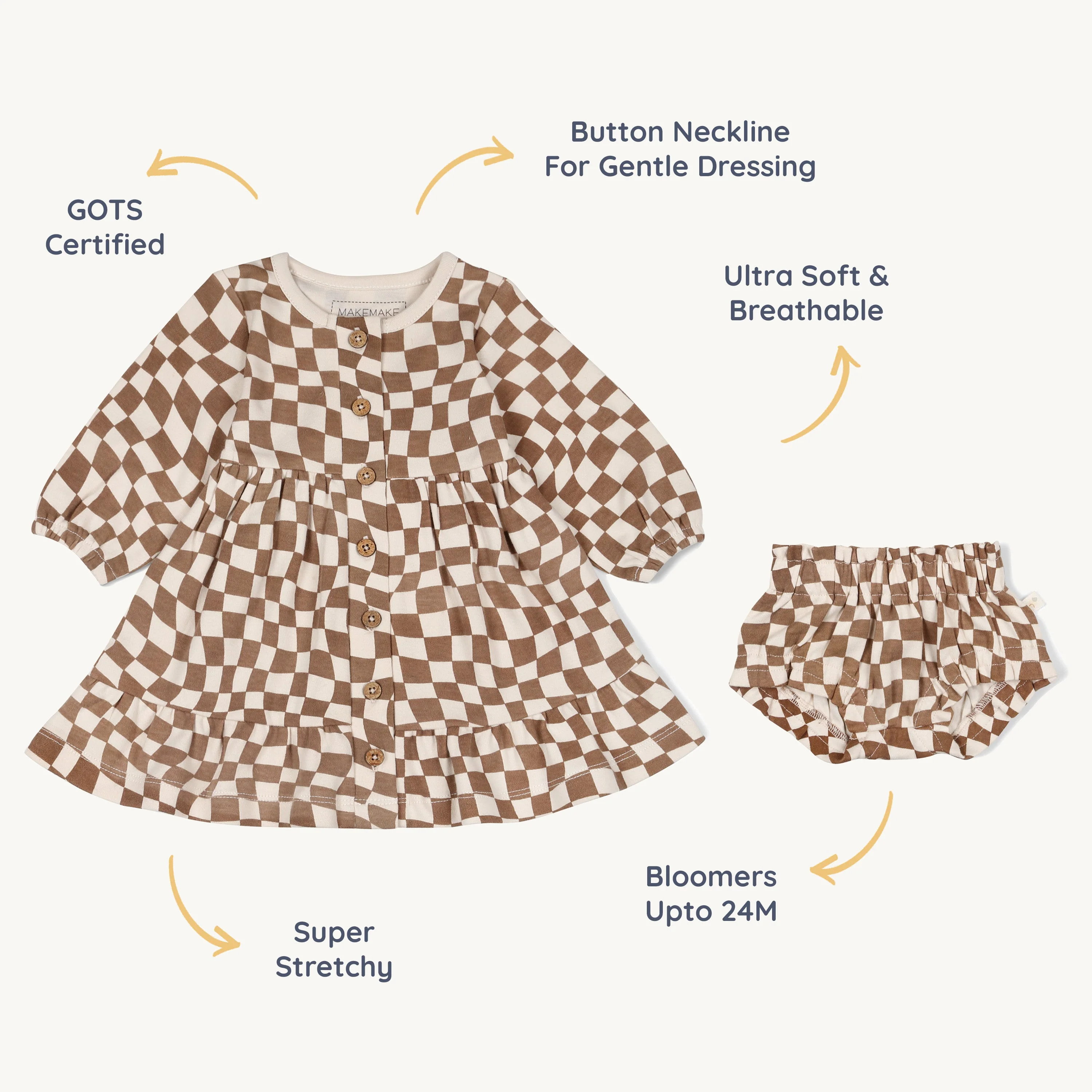 Organic Tiered Dress - Groovy - Image 5